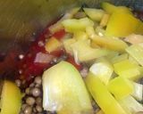A picture of step 5 of Sig's Bean and Lentil Stew with griddled and stuffed Tenderloin.