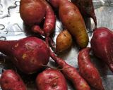 A picture of step 1 of Sweet Potato Ghosts.
