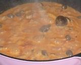 A picture of step 5 of Mushroom and Bacon Tomato Cream Pasta.
