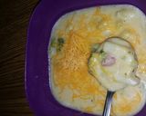 A picture of step 7 of Cheesy Potato Ham & Broccoli Soup.