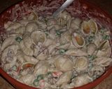 A picture of step 4 of Ranch & Bacon Pasta Salad.