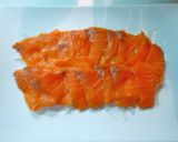 A picture of step 2 of Salmon Carpaccio with Pink Peppercorns.