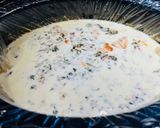 A picture of step 5 of Crockpot Creamy Spinach Chicken 🐔Soup 🥣.