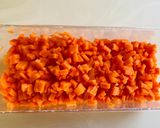 A picture of step 1 of Gajjar tal nu shaak (carrot sesame curry).