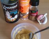 A picture of step 1 of Vickys Spiced Fish with Spinach and Mango Chutney GF DF EF SF NF.