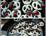 A picture of step 8 of Ladybirds Spider Pretzels.