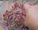 A picture of step 3 of Purple cabbage and Millet flour pancake.