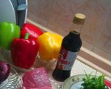 Фото кроку 1 до Тёплый салат из говядины в тайском стиле.!Вкусно,сытно и красиво.