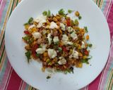 A picture of step 1 of Cheese corn chat masaly dar chatpaty chat.