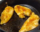 A picture of step 11 of Seasoned, buttered boneless skinless chicken breast..