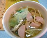A picture of step 4 of Easy To Eat Fish Sausage and Pasta Soup.