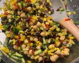 A picture of step 1 of Black Bean & Chickpea Salad.
