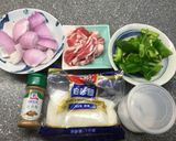 洋蔥青椒燒五花的食譜步驟1照片