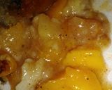 A picture of step 4 of Pear/peach cobbler.