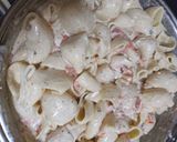 Φωτογραφία βήματος 5 της συνταγής Lumaconi σε σάλτσα φέτας, γιαουρτιού,τοματινια και πιπεριά Φλωρίνης