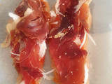 10-minute chicken "pizza" with jamón ibérico and gorgonzola