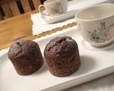 A picture of step 8 of Delicately Sweet Chocolate Banana Muffins.
