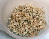 A picture of step 4 of Inari Sushi with Burdock Root.