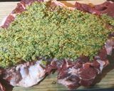 A picture of step 3 of Stuffed Leg Lamb, roast potatoes & gravy..
