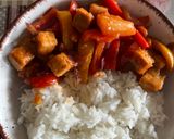 A picture of step 5 of Tofu and Pineapple Stir-Fry.