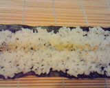 A picture of step 3 of Homemade Kampyo (Dried Gourd) Rolls with a "Grown-Up" Flair.
