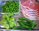 A picture of step 2 of Spring Color Beans and Cured Ham Quiche.