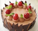 A picture of step 18 of Cherry and Chocolate No-Bake Cheesecake.