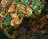 A picture of step 8 of Chilli Chicken Spaghetti.