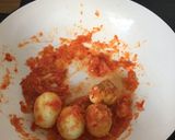 A picture of step 6 of Chilli Eggs.