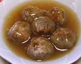 A picture of step 11 of Lotus Root Dumplings with Ankake Sauce.