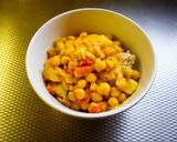 Φωτογραφία βήματος 7 της συνταγής Ρεβίθια Curry+Garam Masala σε Γάλα Καρύδας με καστανό ρύζι, τζίντζερ, κόλιανδρο κ.α