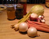 A picture of step 2 of grandma's vegetable beef soup.