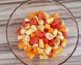 A picture of step 2 of Simple Fruit Salad with Honey Lime Dressing.
