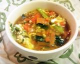 A picture of step 4 of Super Easy, Carrot, Komatsuna, and Egg Soup.