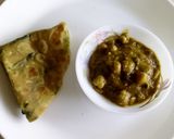 A picture of step 7 of Methi leaves chapati.