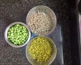 A picture of step 2 of Bajra,moong and peas khichdi.