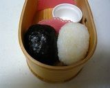 A picture of step 6 of Bento with Twin Kitty Hina Dolls.