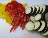 A picture of step 1 of Eggplant & Bell Pepper Japanese Marinade.