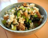 A picture of step 7 of Simple Rice Mix with Komatsuna and Pork Belly.