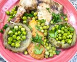 Une image de l'étape 7 de Tajine cœurs d'artichaut et petit pois.