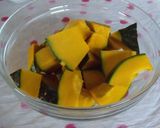 A picture of step 1 of Stir Fried and Simmered Ground Meat and Kabocha Squash.