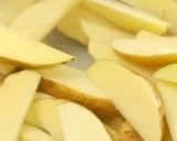 A picture of step 1 of Baked wedges #4week challenge.