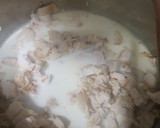 Foto del paso 2 de la receta: Macarrones con pollo, champiñones y salsa de queso