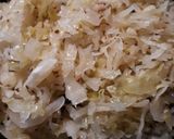 A picture of step 1 of Homemade Fermented Sauerkraut on Hotdogs.