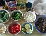 รูปขั้นตอนการทำที่ 1 ของ "ข้าวผัดหัวกุ้ง"🍚🦐🍳🍅🧅🧄🥒 Shrimp Head Fried Rice