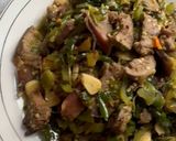 Foto langkah ke 5 dari resep Lidah Sapi Cabai Hijau.