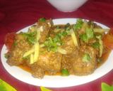 A picture of step 8 of Tawa chicken karahai.