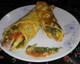 A picture of step 13 of South Indian street Bonda inspired Mash Wrap.