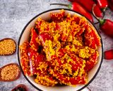 A picture of step 5 of Red Chilli Pickle.