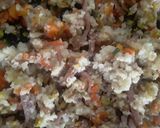 Foto del paso 7 de la receta: "Arroz de coliflor con tres delicias a mi manera"🍚🍛🍚🤔😁😉